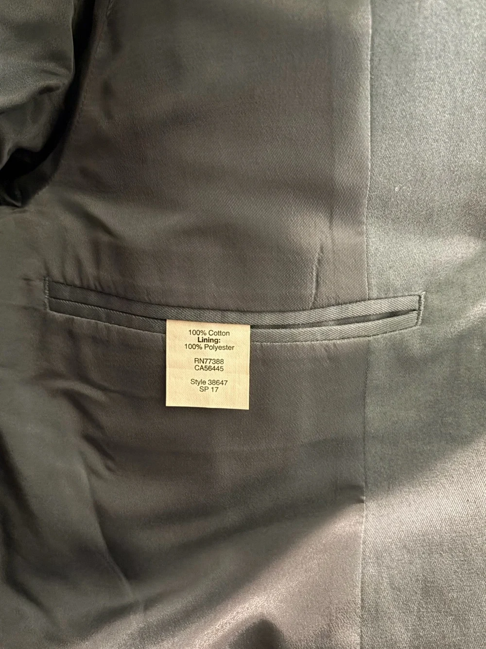 J.Crew Thompson Slim Fit 100% Cotton Suit Jacket in slate blue